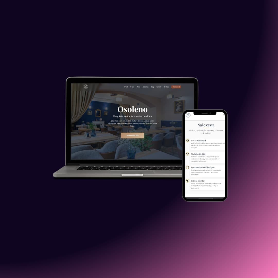Restaurace Osoleno - Web & rezervační systém - Restaurace Osoleno