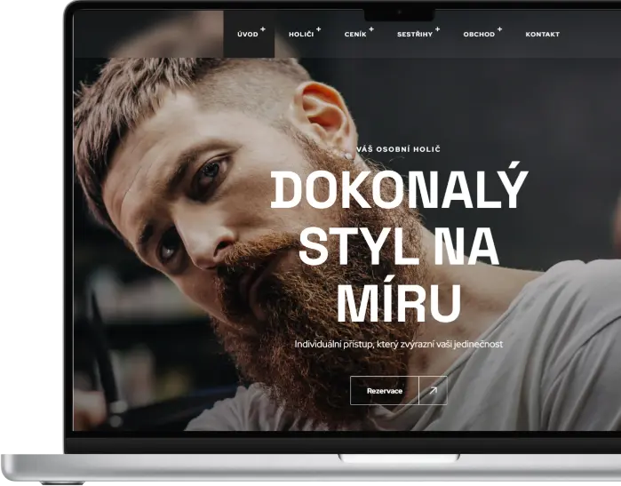 Mockup barbershop desktop